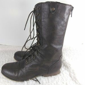 Steve Madden Troopa Combat Boots Brown Size 10M